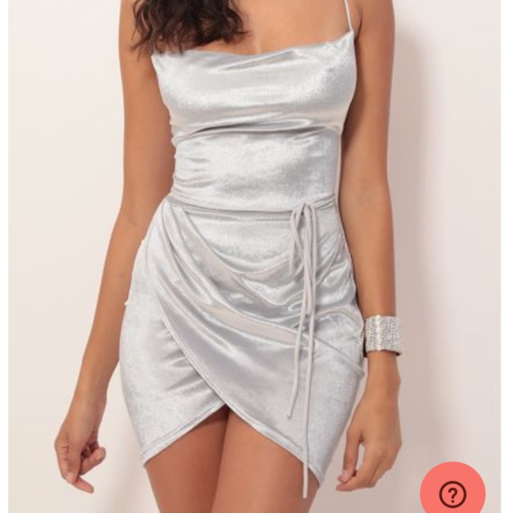 Lucy in the Sky Silver Velvet dress (M)